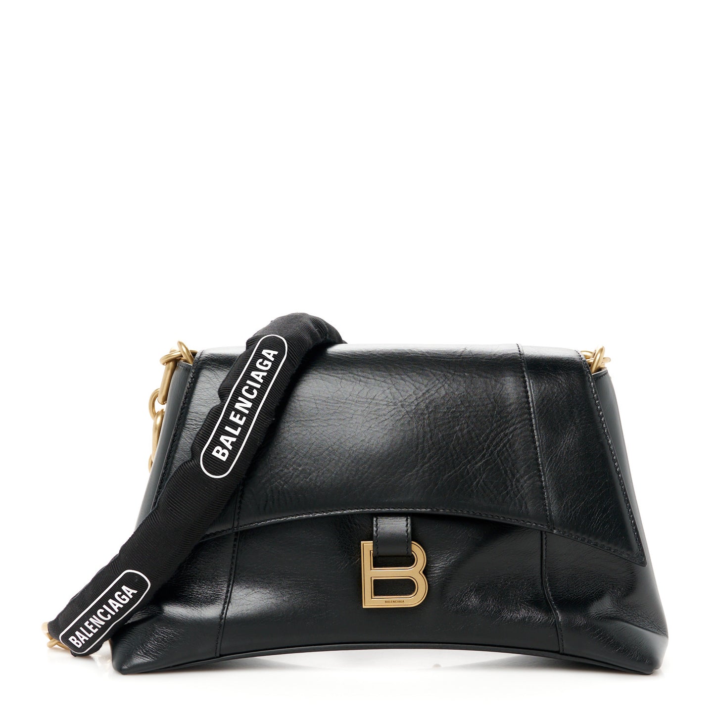 Paper Calfskin S Downtown Chain Shoulder Bag Black