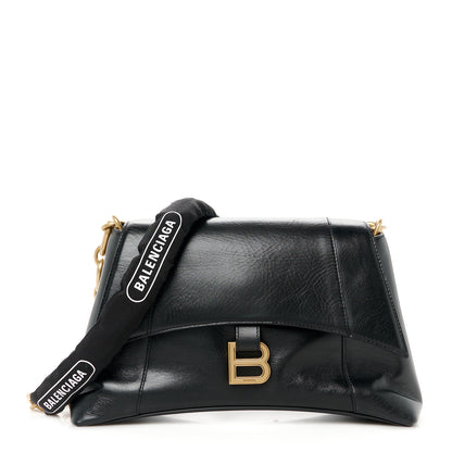 Balenciaga Paper Calfskin S Downtown Chain Shoulder Bag Black 1 of 11
