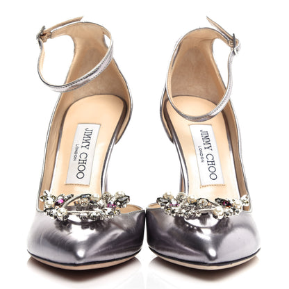Jimmy Choo Mirror Calfskin Rosa 100 Pumps 37 3 of 10