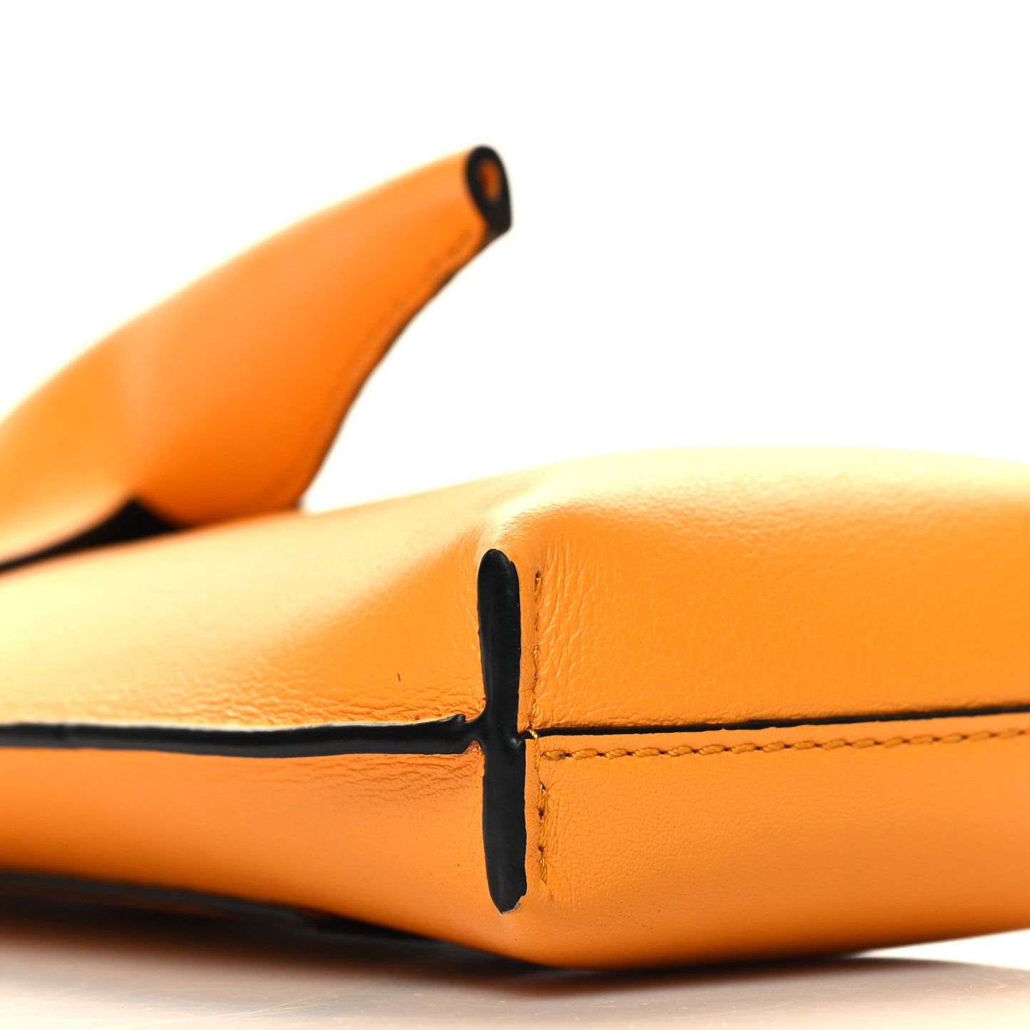 Calfskin Elephant Pouch Crossbody Bag Mandarin