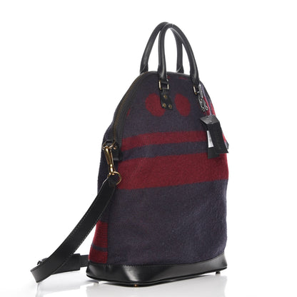 Burberry Prorsum Wool Geometric Small Saint Ives Russet Red Navy 3 of 10