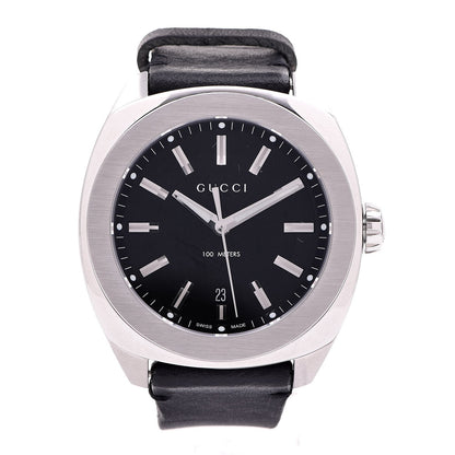 Gucci Stainless Steel Calfskin 44mm GG2570 Toscano Quartz Watch Black 1 of 8