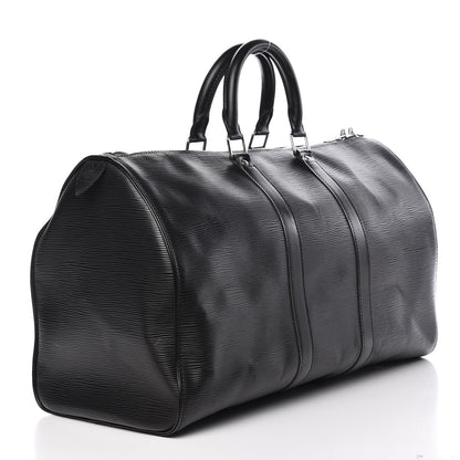 Louis Vuitton Epi Keepall 45 Black 3 of 12