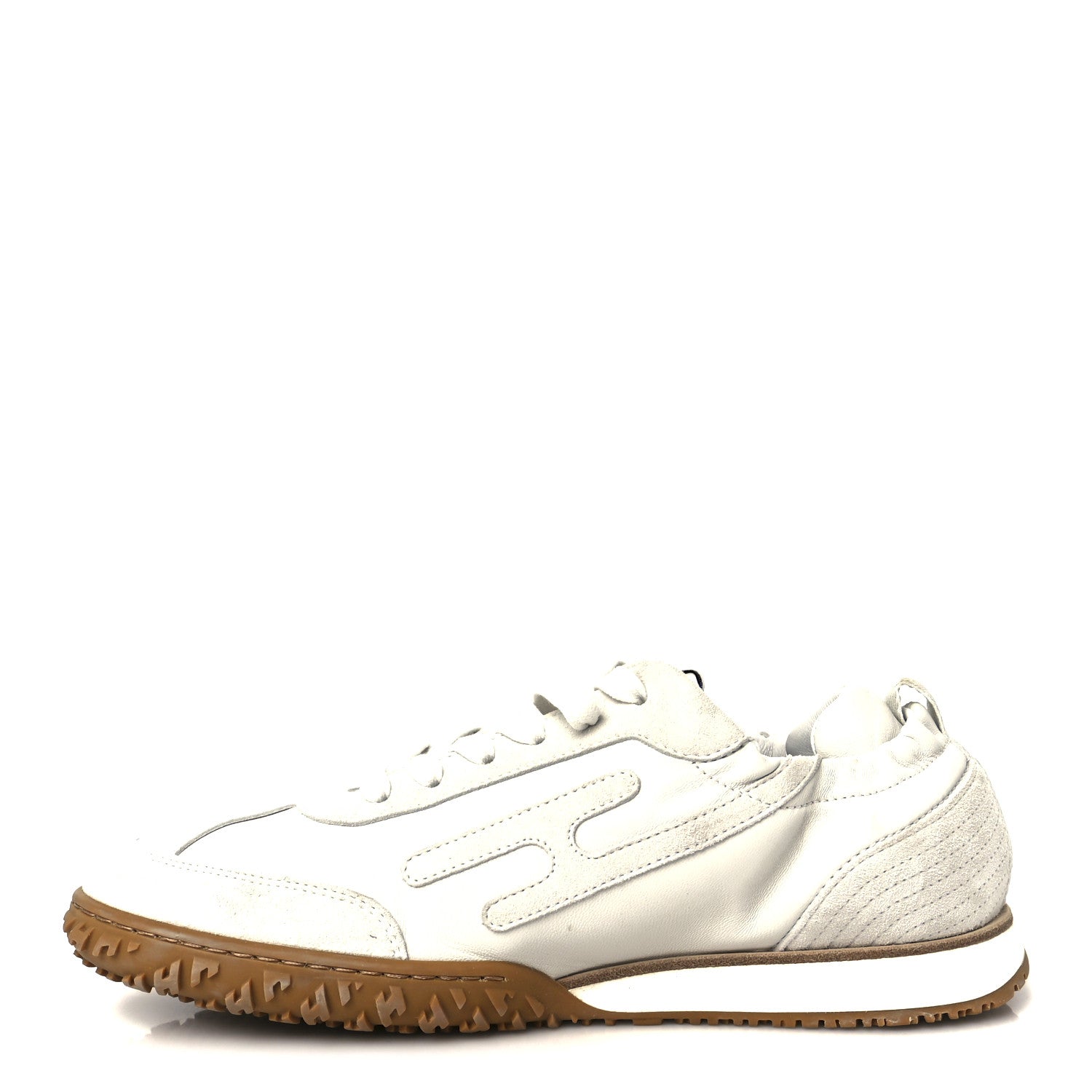 Hermes Nappa Suede Goatskin Jet Sneakers 38 White 1 of 8
