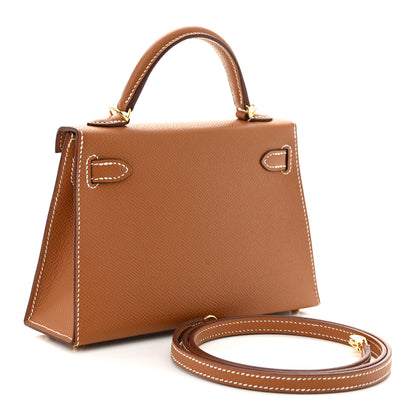 Hermes Epsom Mini Kelly Sellier 20 Gold 3 of 10