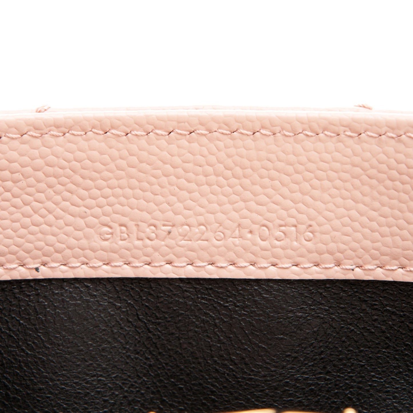 Grain De Poudre Matelasse Chevron Monogram Wallet Pale Pink