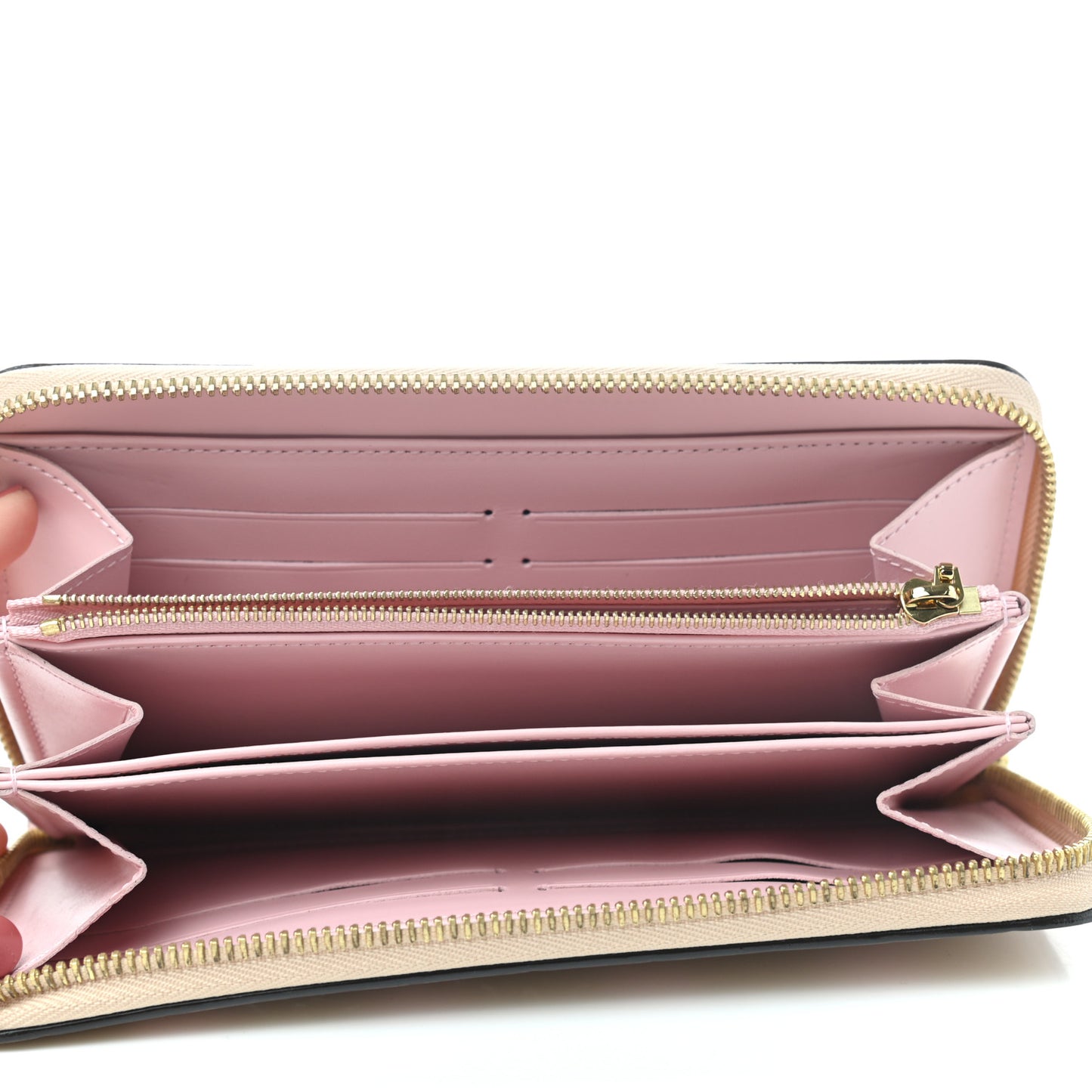 Vernis Rayures Zippy Wallet Dune