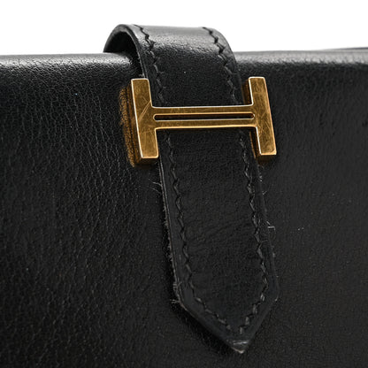 Hermes Evergrain Bearn Compact Wallet Black 9 of 12