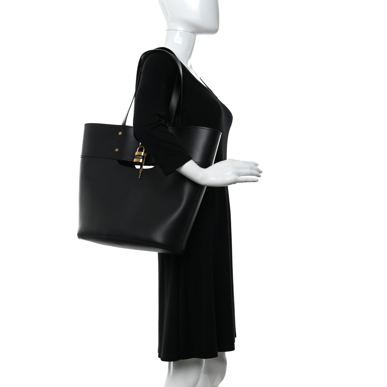 Chloe Smooth Grained Calfskin Medium Aby Tote Black 2 of 11