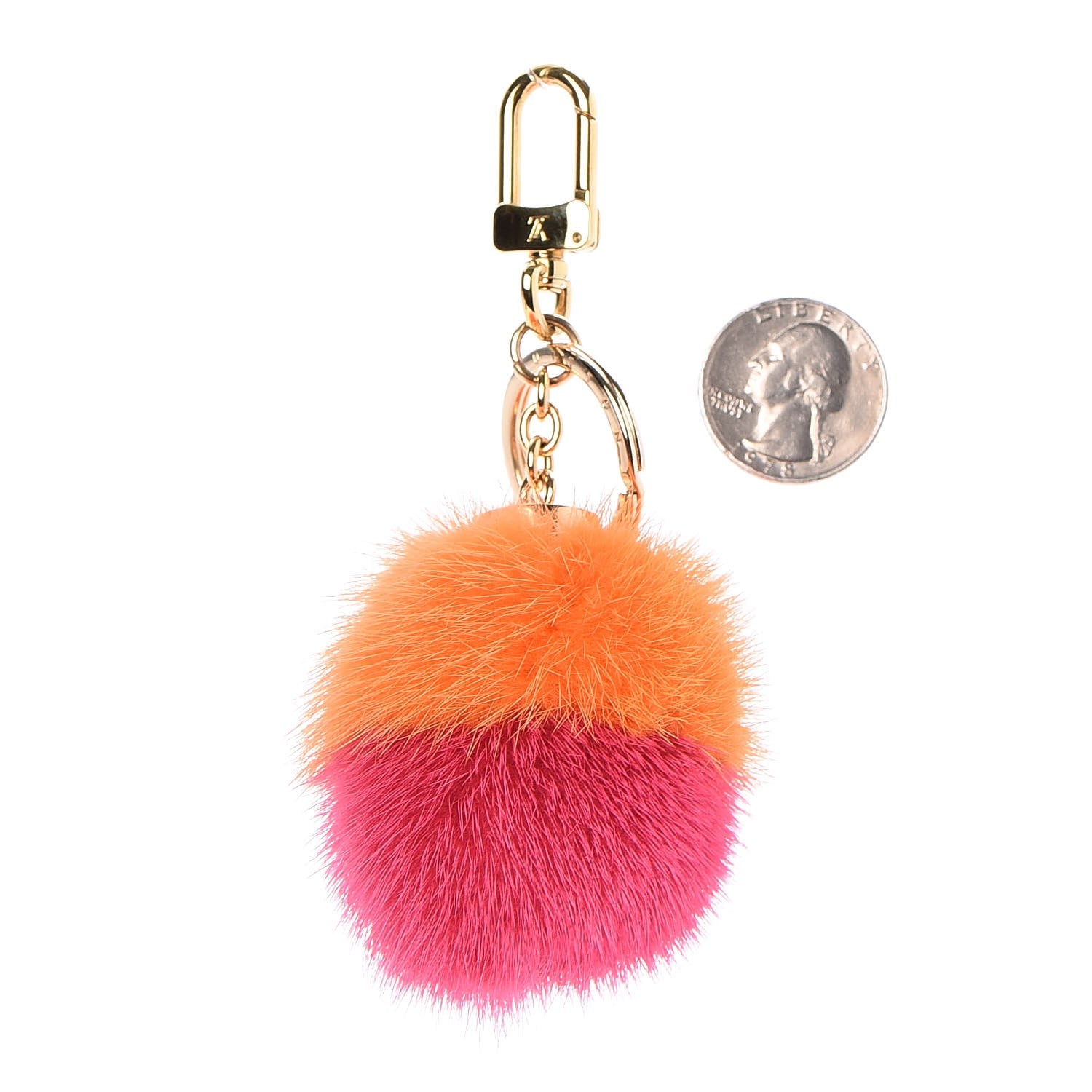 Louis Vuitton Mink Fluo Bubble Bag Charm Key Holder Orange 4 of 5