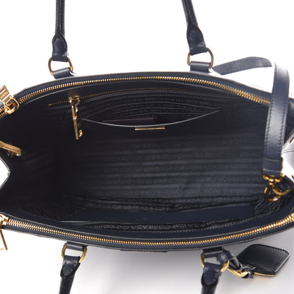 Prada Saffiano Lux Colorblock Medium Galleria Double Zip Tote Baltico Bluette 5 of 11