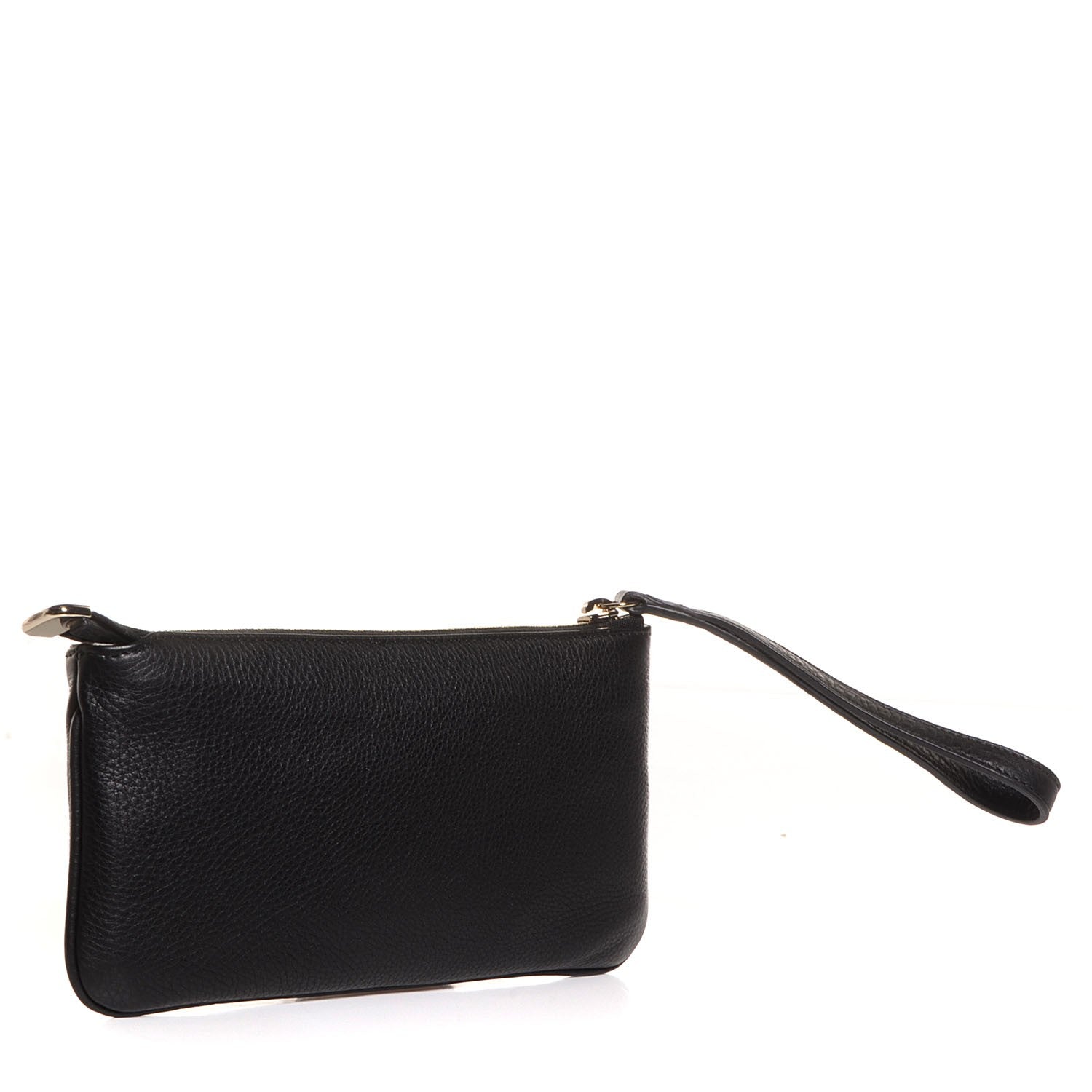 Gucci Pebbled Calfskin Soho Wristlet Black 3 of 7