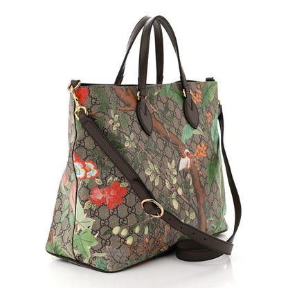 Gucci Soft GG Supreme Monogram Tian Medium Crossbody Tote Beige Multicolor New Acero 3 of 11