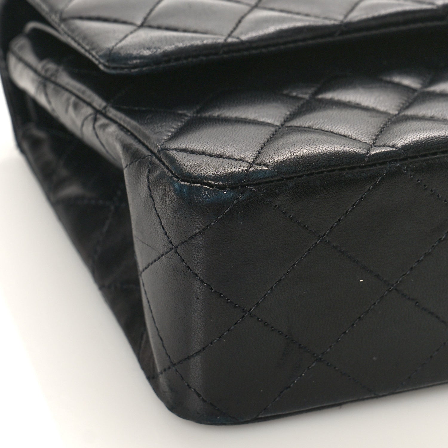 Chanel Lambskin Quilted Medium Double Flap Black 8 of 13