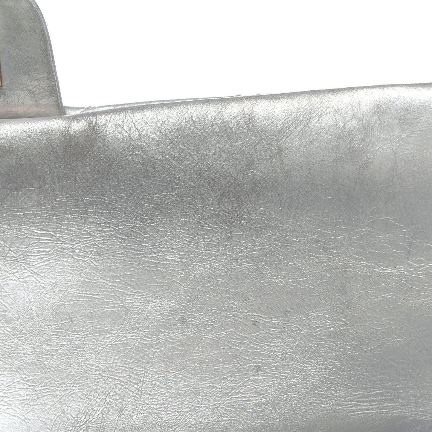 Metallic Aged Calfskin Quilted 2.55 Reissue 227 Flap Silver