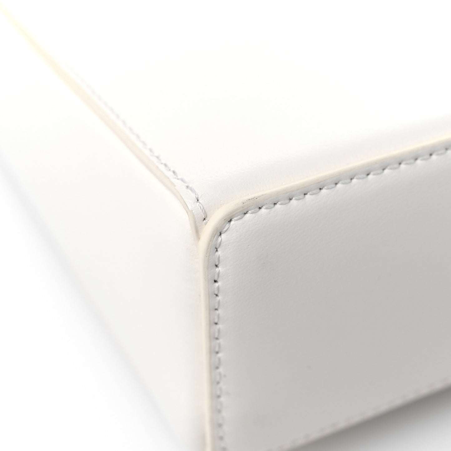 Box Calfskin Small Cut Out Shoulder Bag Ivory