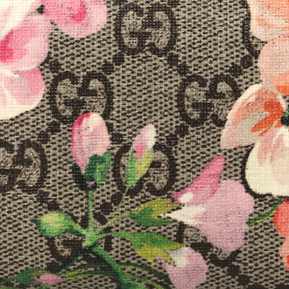 Gucci GG Supreme Monogram Blooms Zip Around Card Case Wallet Beige Multicolor Dry Rose 7 of 7