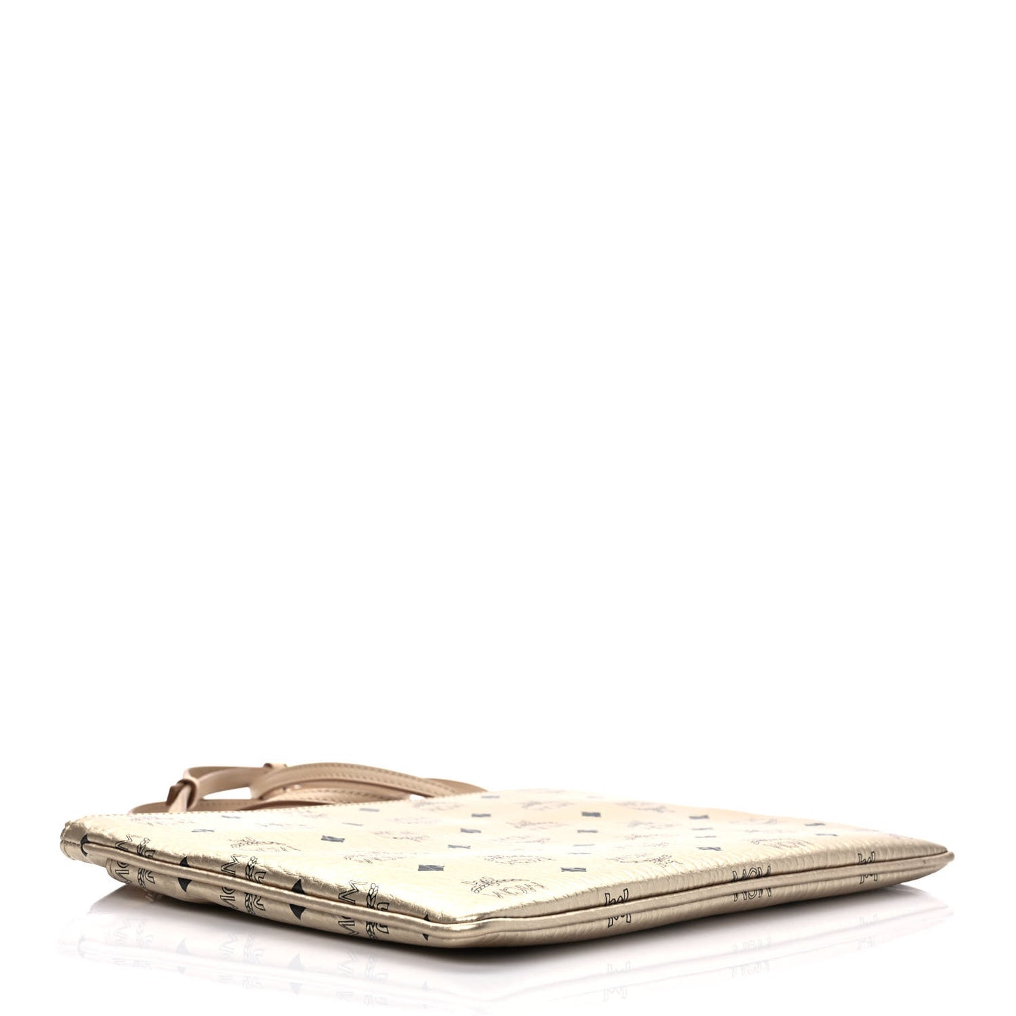 Metallic Visetos Medium Crossbody Pouch Berline Gold