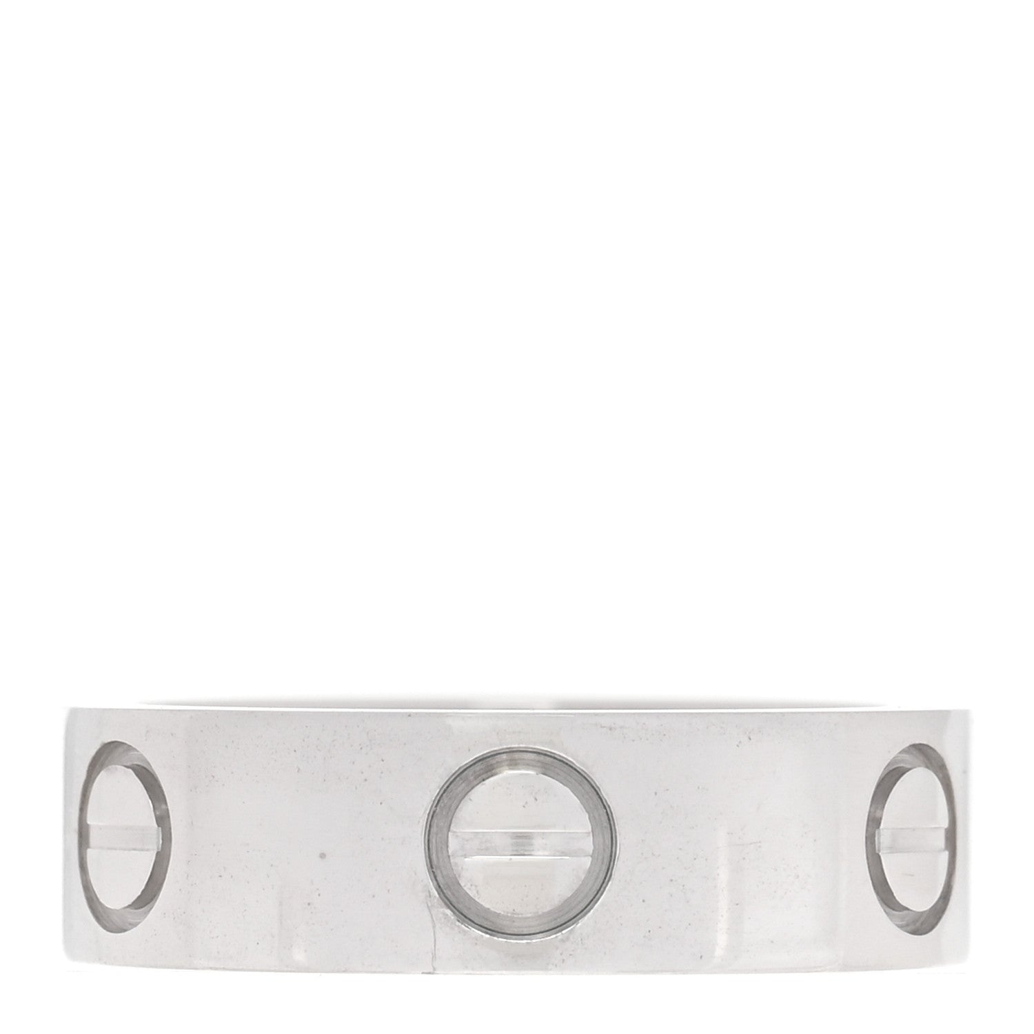 Cartier 18K White Gold 5.5mm LOVE Ring 51 5.75 1 of 4