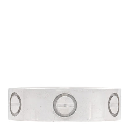 Cartier 18K White Gold 5.5mm LOVE Ring 51 5.75 1 of 4