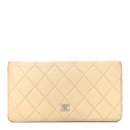 Chanel Caviar Quilted Yen Wallet Beige 1 of 11