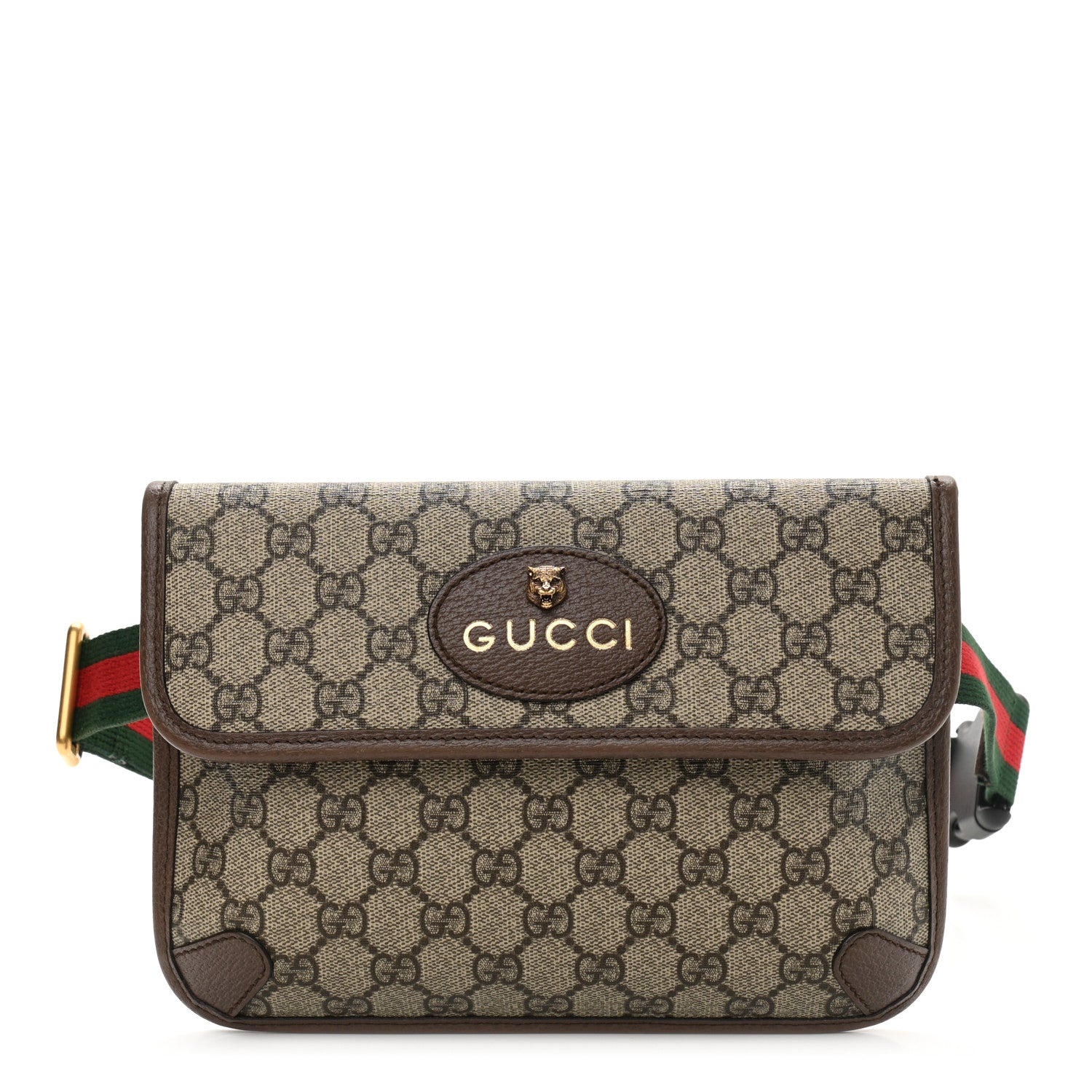 Gucci GG Supreme Monogram Neo Vintage Web Belt Bag Brown 1 of 12
