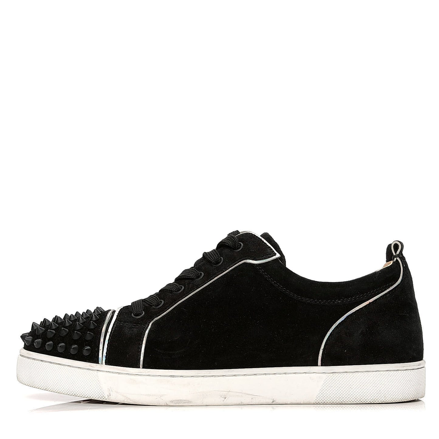 Veau Velours Womens Louis Junior Spikes Flat Sneakers 41 Black