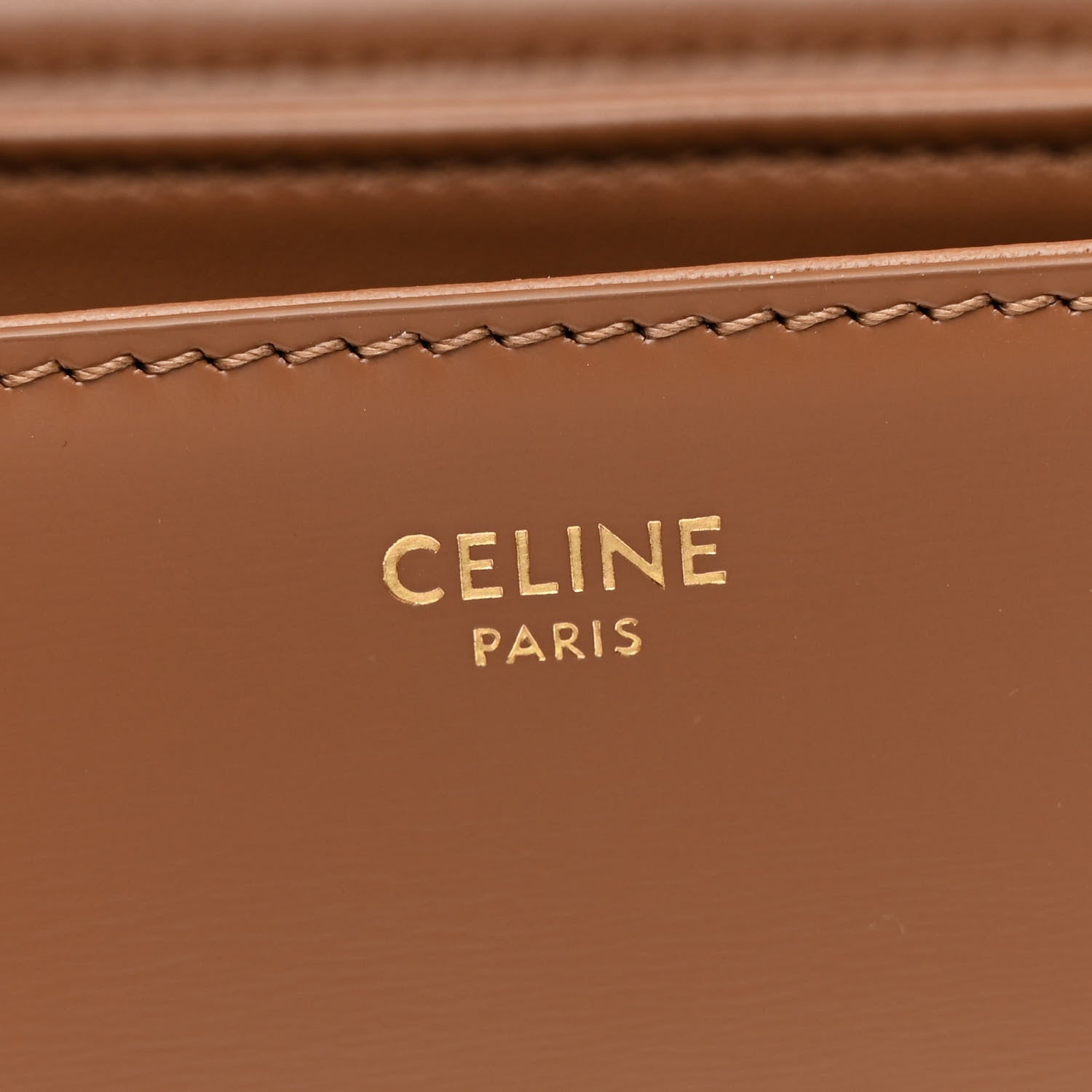 Celine Shiny Calfskin Medium Triomphe Bronze 6 of 11