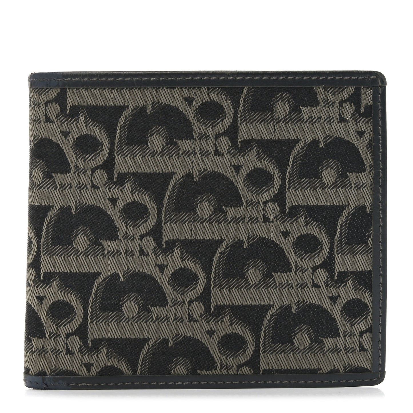 Monogram Compact Wallet Black