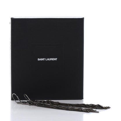 Saint Laurent Brass Monogram Chain Earrings 5 of 5
