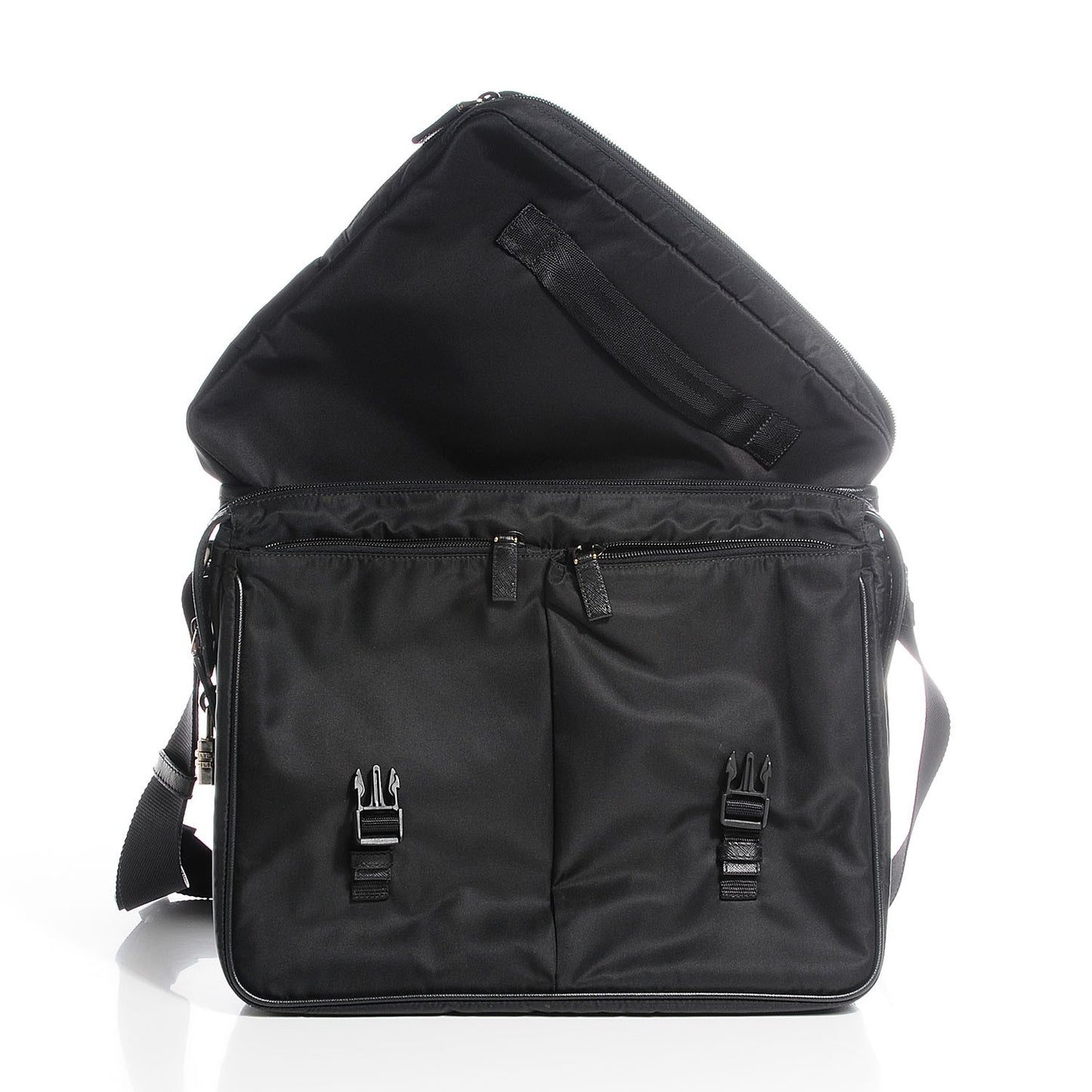 Tessuto Saffiano Messenger Bag Nero Black