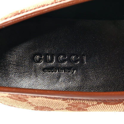 Gucci Canvas GG Monogram Horsebit Womens Jordaan Loafers 35 Beige Ruggine 8 of 8