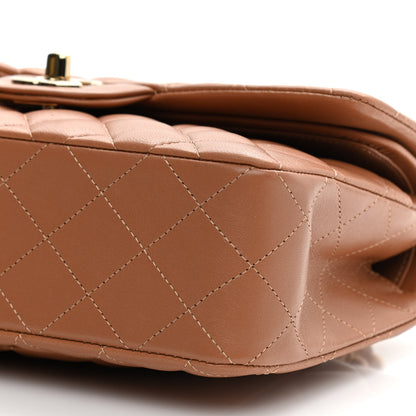 Chanel Lambskin Quilted Small Double Flap Brown 10 of 17