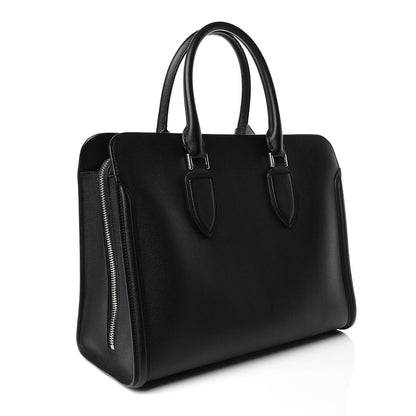 Alexander McQueen Calfskin Heroine Open Tote Black 3 of 14