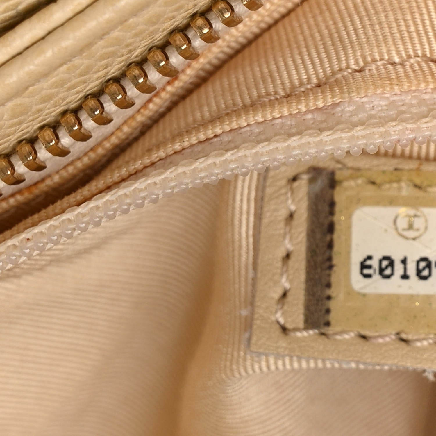 Chanel Caviar Wood Handle Handbag Beige 9 of 16