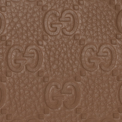 Gucci GG Grainy Calfskin Emblem Small Top Handle Bag Taupe 8 of 10