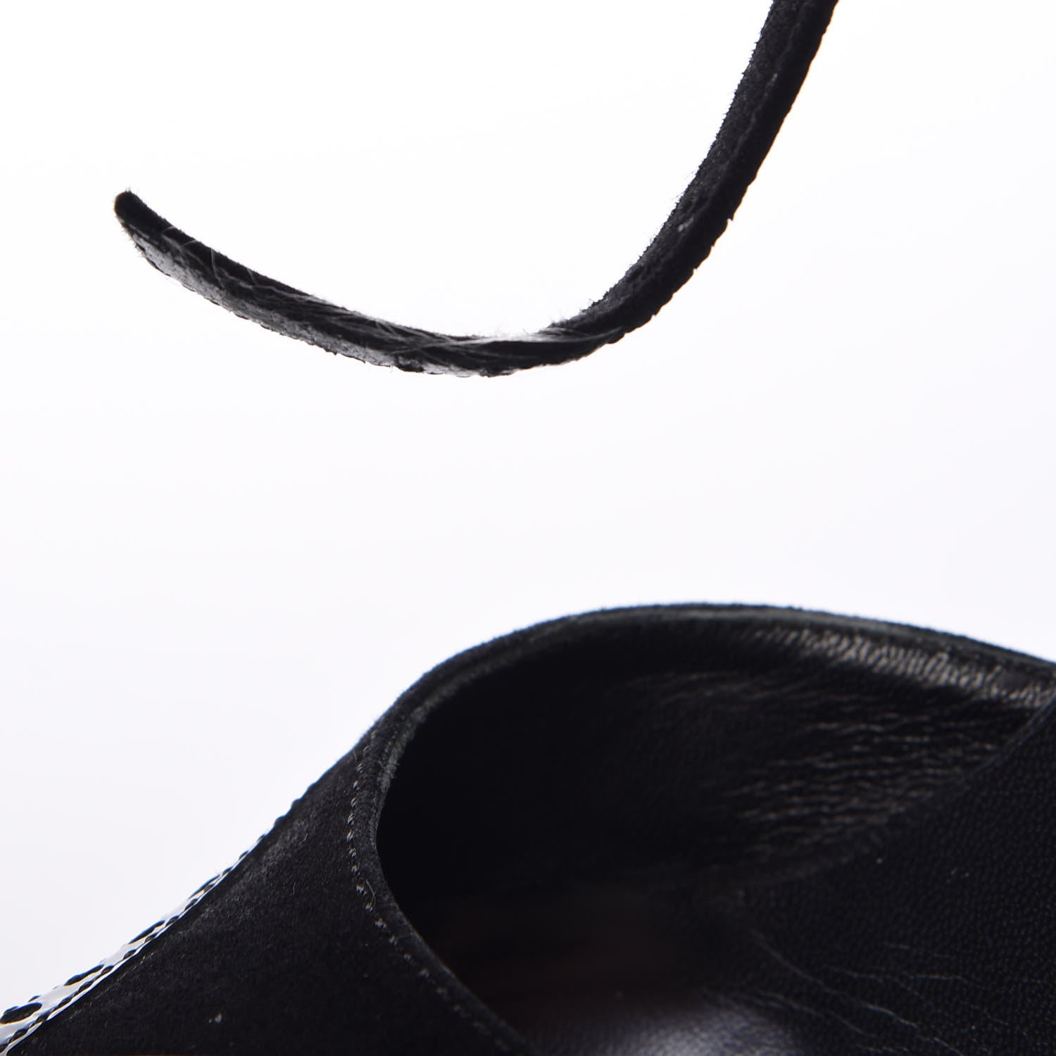 Gucci Patent Suede Oxford Platform Pumps 7 Black 12 of 17