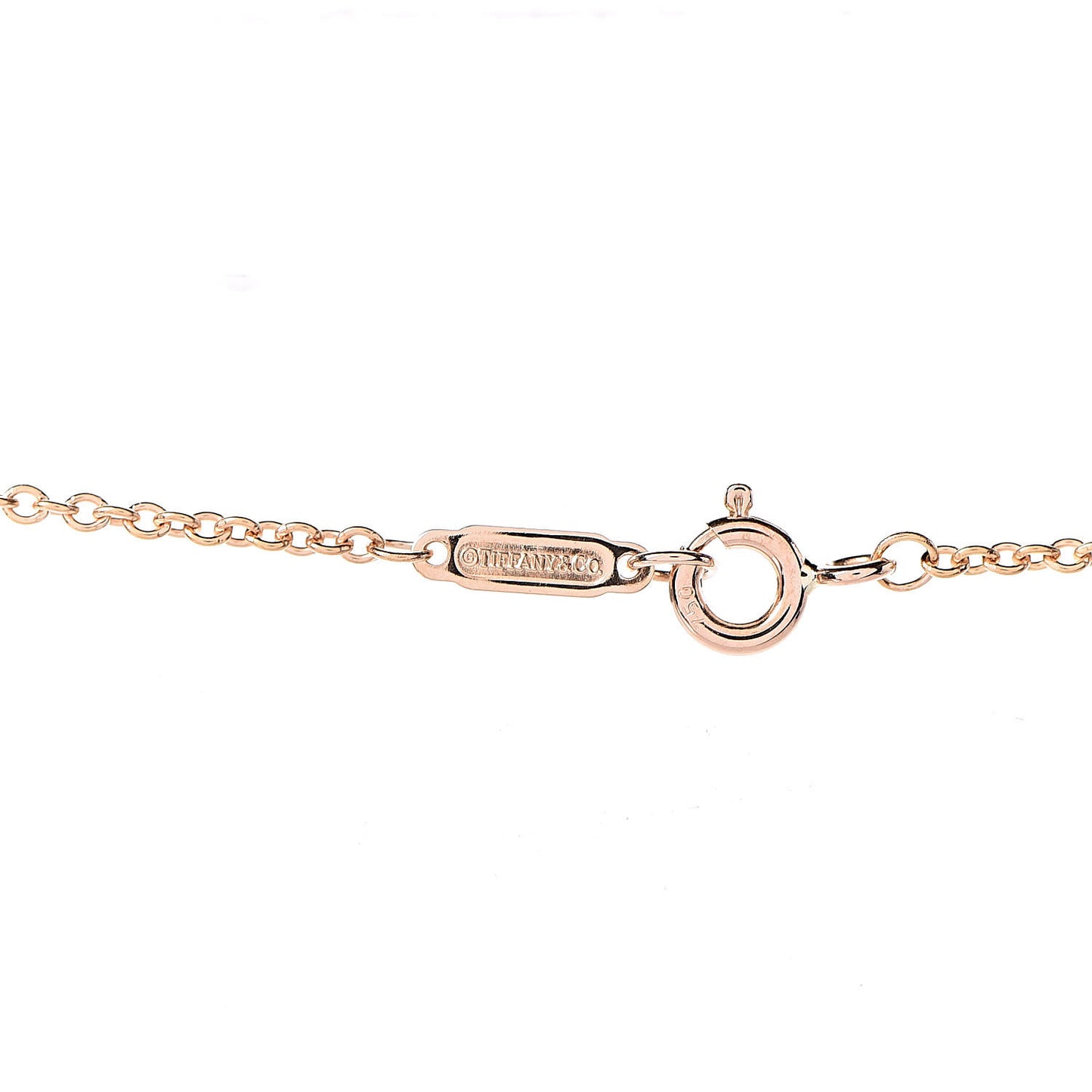 18K Rose Gold Diamond Heart Key Pendant Necklace