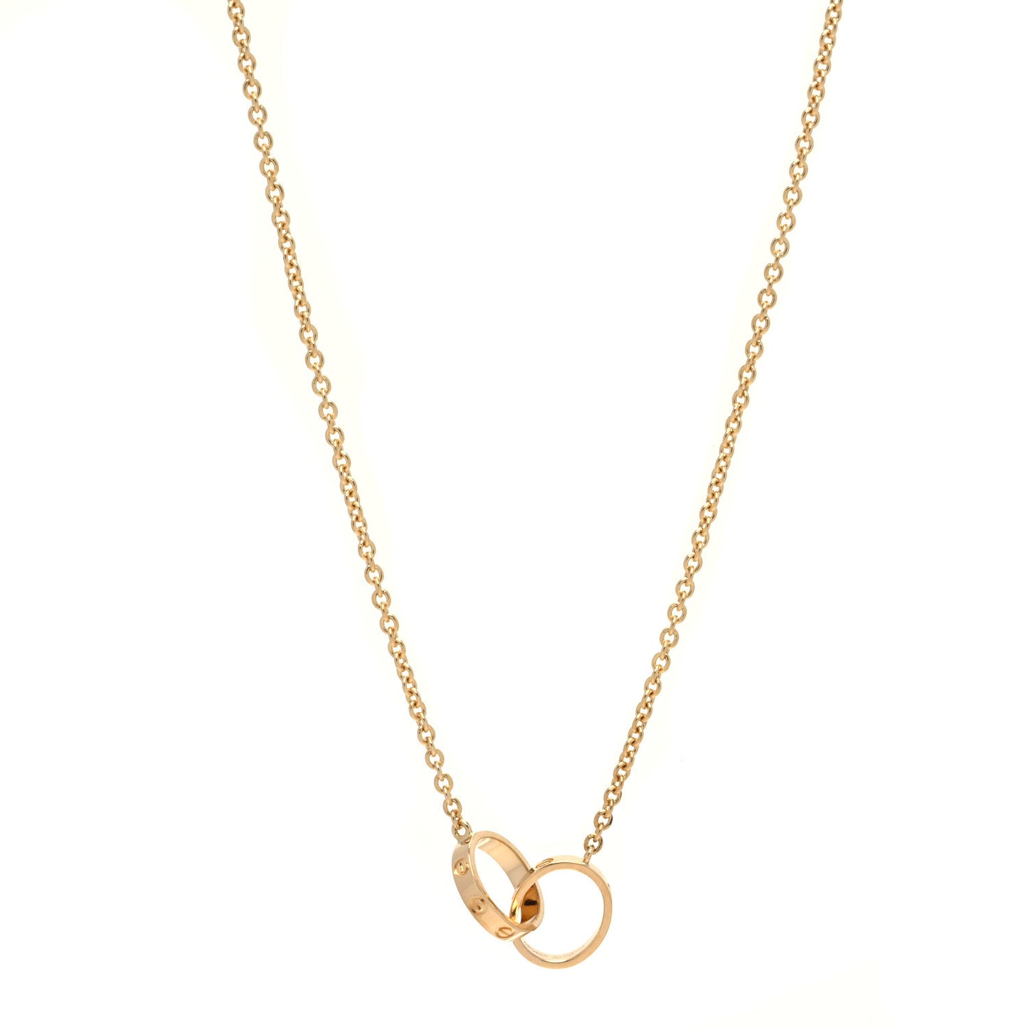 18K Yellow Gold Interlocking LOVE Necklace