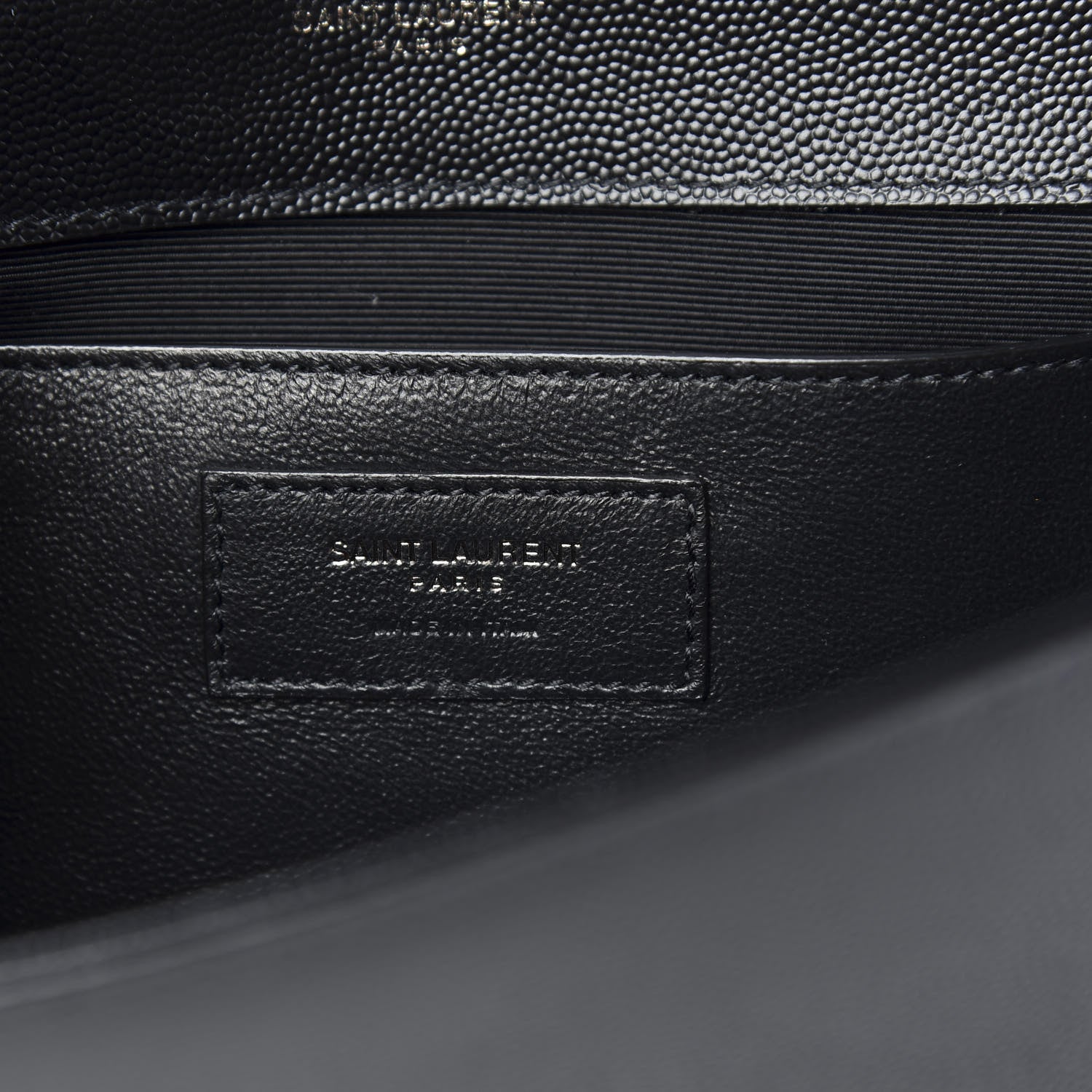 Saint Laurent Grain De Poudre Monogram Cassandre Clutch Black 13 of 17