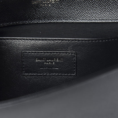 Saint Laurent Grain De Poudre Monogram Cassandre Clutch Black 13 of 17