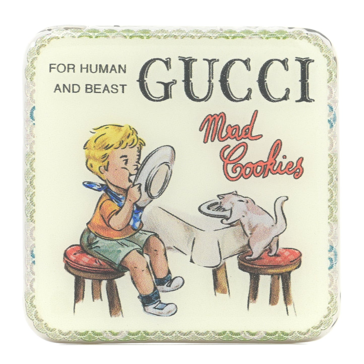 Metal Enamel Mad Cookies Brooch Multicolor