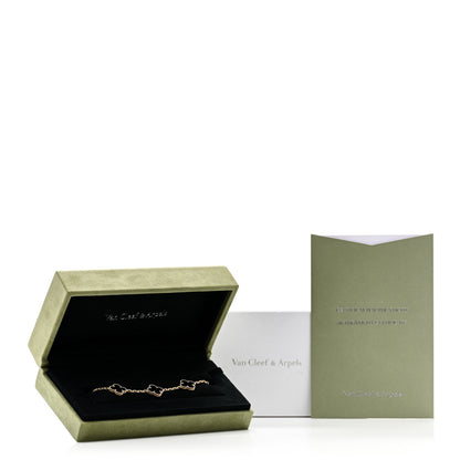 Van Cleef & Arpels 18K Yellow Gold Black Onyx 5 Motifs Vintage Alhambra Bracelet 5 of 5