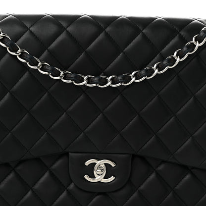 Chanel Lambskin Quilted Maxi Single Flap Black 8 of 11