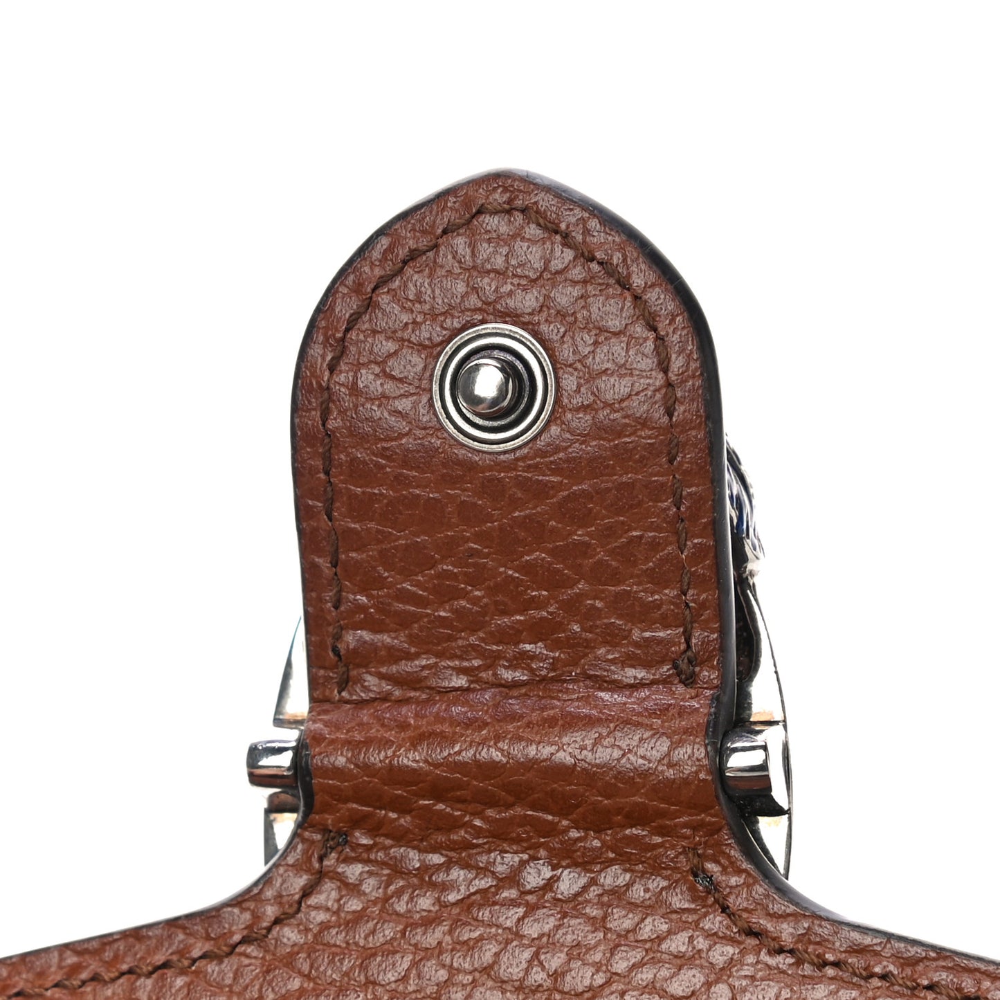 New Denim GG Monogram Dollar Calfskin Enamel Super Mini Dionysus Shoulder Bag Blue Tea Cuir Epilog Electric Blue