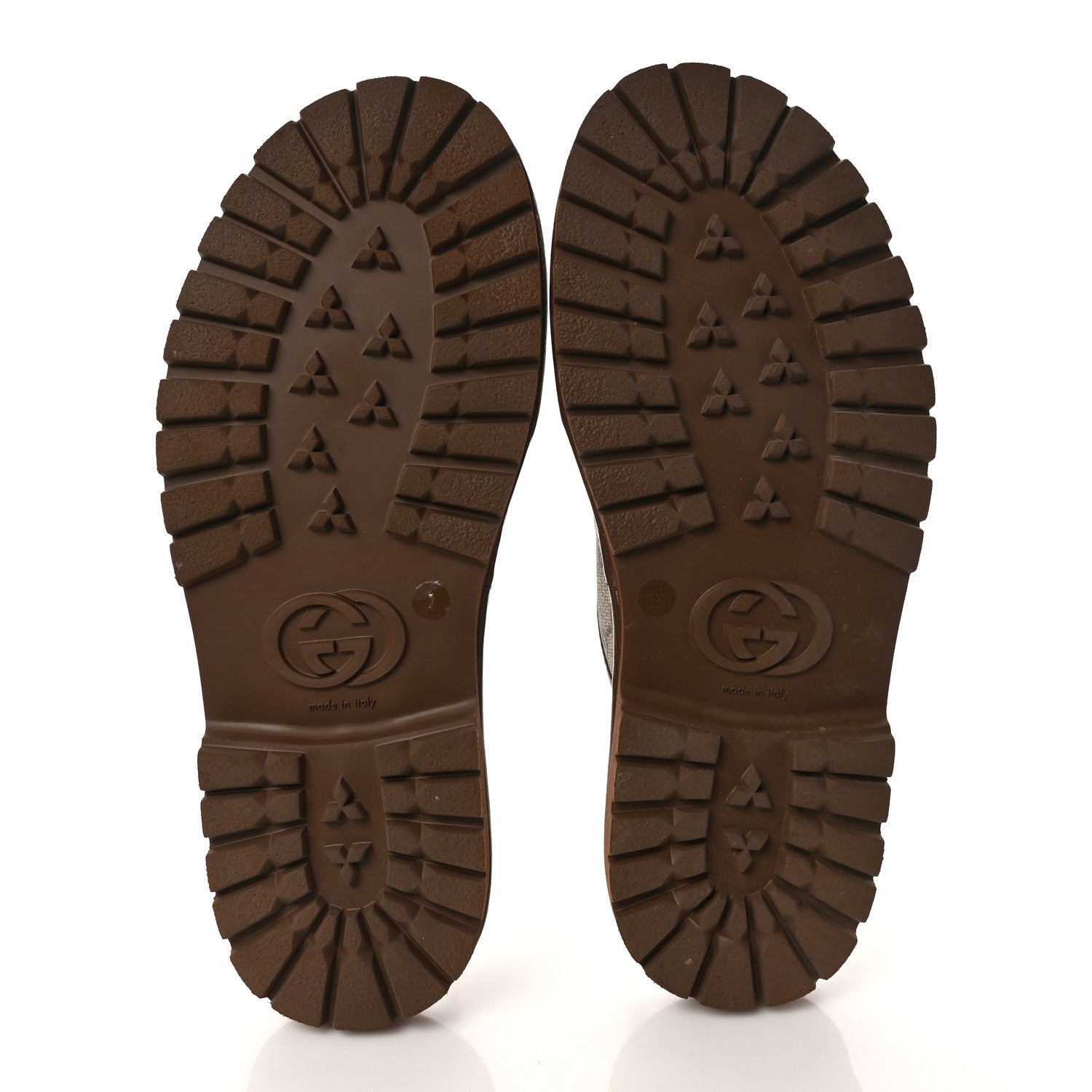 Gucci GG Supreme Monogram Granada Kid Mens Lug Sole Slide Sandals 9 Beige New Acero 5 of 8