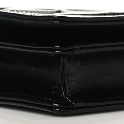 Christian Dior Crinkled Calfskin Diorama Wallet on Chain Pouch Black 8 of 10