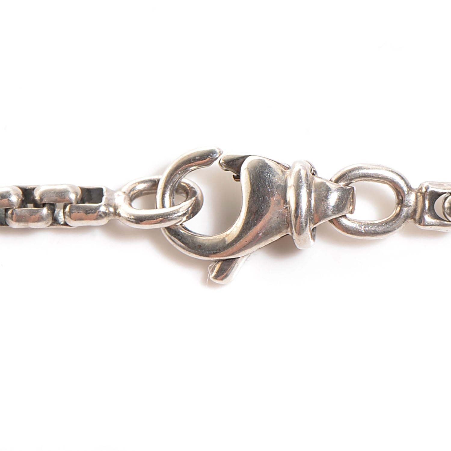 David Yurman Sterling Silver 14K Yellow Gold Cookie Pendant Necklace 5 of 7