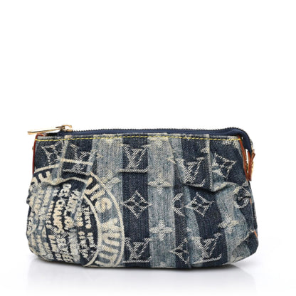 Louis Vuitton Denim Raye Trousse Cosmetic Pouch 1 of 6