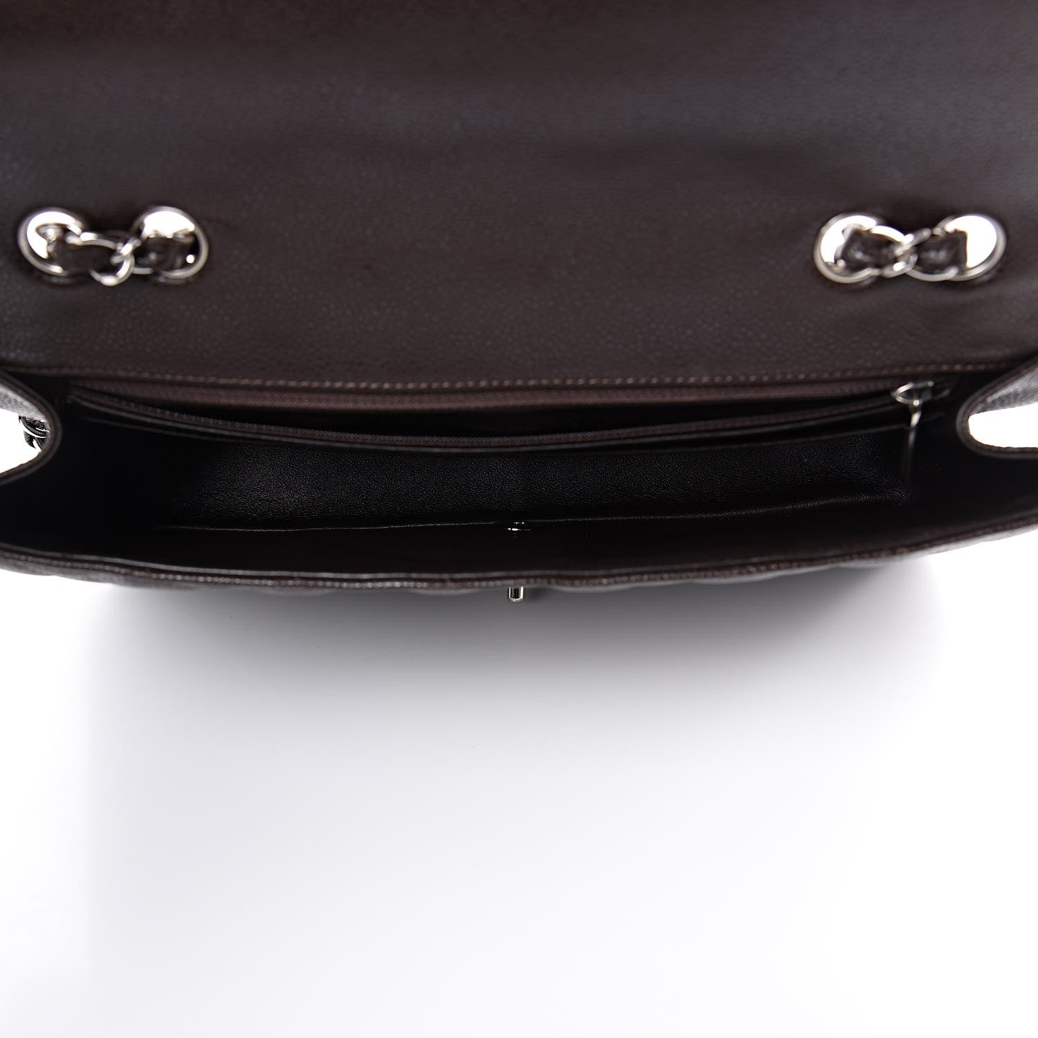 Chanel Caviar Quilted Jumbo Single Flap Dark Brown 5 of 10